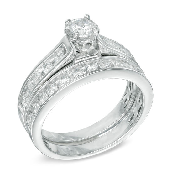 1.00 CT. T.W. Diamond Bridal Set in 14K White Gold