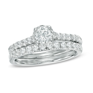 1.00 CT. T.W. Diamond Bridal Set in 14K White Gold