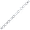 Diamond Accent Infinity Bracelet in Sterling Silver - 7.5"