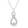 0.25 CT. T.W. Diamond Infinity with Cluster Pendant in 10K Gold