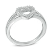 Thumbnail Image 1 of Diamond Accent Heart Outline Midi Ring in Sterling Silver