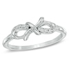 Thumbnail Image 0 of Diamond Accent Infinity Knot Midi Ring in Sterling Silver