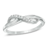 Thumbnail Image 1 of Diamond Accent Infinity Midi Ring in Sterling Silver