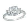 Thumbnail Image 0 of 0.50 CT. T.W. Quad Diamond Double Frame Ring in 10K White Gold