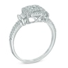 Thumbnail Image 1 of 0.50 CT. T.W. Quad Diamond Double Frame Ring in 10K White Gold