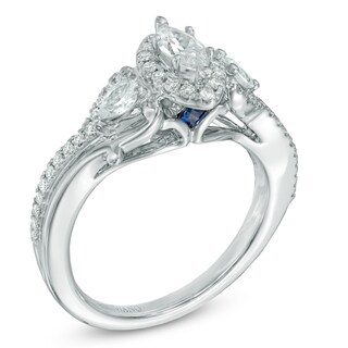 Vera Wang Love Collection 0.70 CT. T.W. Marquise Diamond Three Stone Ring in 14K White Gold