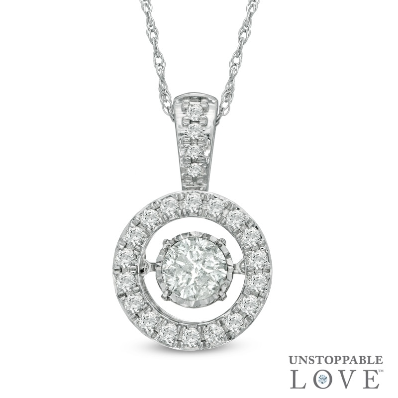 Unstoppable Love™ CT. T.W. Diamond Frame Pendant in 14K White Gold|Peoples Jewellers