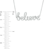 Cursive "believe" Necklace in Sterling Silver - 17.5"