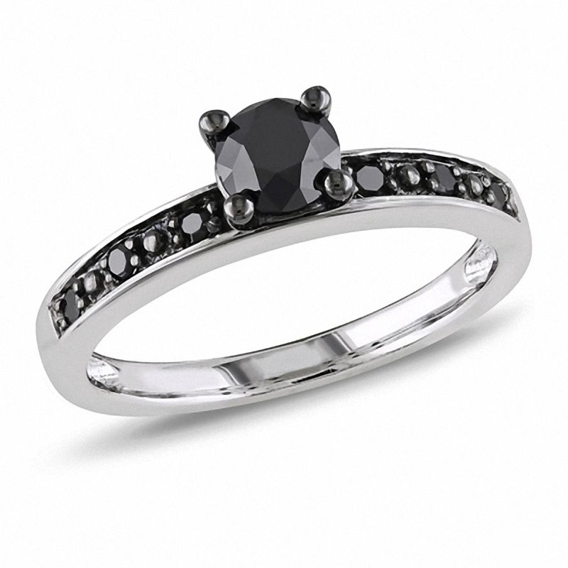 0.85 CT. T.W. Black Diamond Ring in Sterling Silver|Peoples Jewellers
