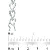 Thumbnail Image 1 of 0.05 CT. T.W. Diamond Alternating Link Bracelet in Sterling Silver - 7.25"