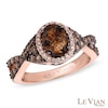 Thumbnail Image 0 of Le Vian® Chocolate Quartz™ and 0.66 CT. T.W. Diamond Ring in 14K Strawberry Gold™