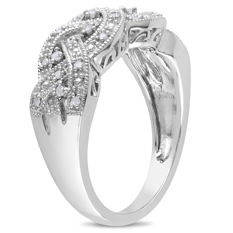 0.13 CT. T.W. Diamond Braid Band in Sterling Silver|Peoples Jewellers