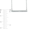 Thumbnail Image 2 of Diamond Accent Sideways Bar Necklace in Sterling Silver - 17&quot;