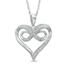 Thumbnail Image 0 of Diamond Accent Heart with Infinity Pendant in Sterling Silver