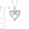 Thumbnail Image 1 of Diamond Accent Heart with Infinity Pendant in Sterling Silver