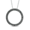 Thumbnail Image 0 of Black Diamond Accent Circle Pendant in Sterling Silver