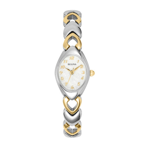 Bulova women's watch two tone best sale