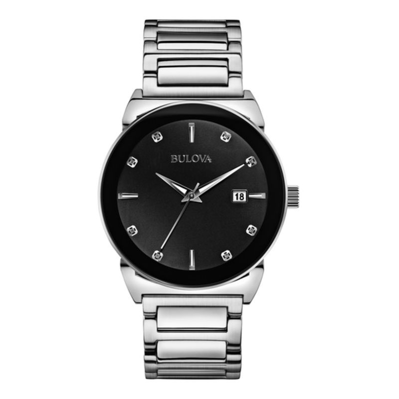 Bulova black shop face watch