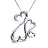 Thumbnail Image 0 of Open Hearts Family by Jane Seymour™ Triple Motherly Love Pendant in Sterling Silver