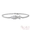 Open Hearts Family by Jane Seymour™ Diamond Accent Sideways "MOM" Bracelet in Sterling Silver - 6.25"