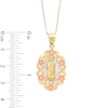 Our Lady of Guadalupe Flower Pendant in 10K Two-Tone Gold