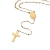 Thumbnail Image 0 of Rosary Necklace in 10K Tri-Tone Gold - 17"