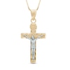 Crucifix Pendant in 10K Two-Tone Gold