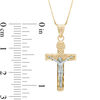 Crucifix Pendant in 10K Two-Tone Gold