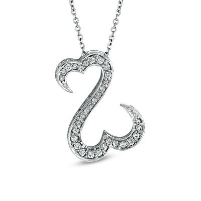 Open Hearts by Jane Seymour™ CT. T.W. Diamond Pendant in 14K Gold