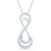 Diamond Accent Double Infinity Pendant in Sterling Silver