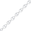 Thumbnail Image 0 of 0.20 CT. T.W. Diamond Double Pear-Shaped Link Bracelet in Sterling Silver - 7.5"