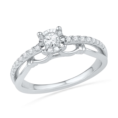 0.25 CT. T.W. Diamond Promise Ring in 10K White Gold