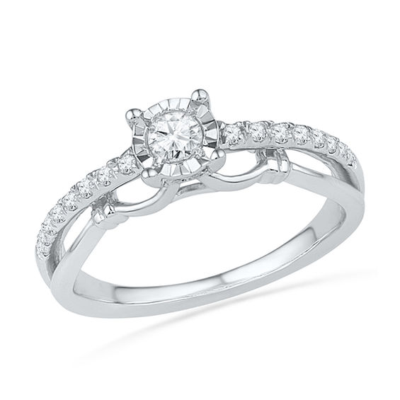 0.25 CT. T.W. Diamond Promise Ring in 10K White Gold | Peoples