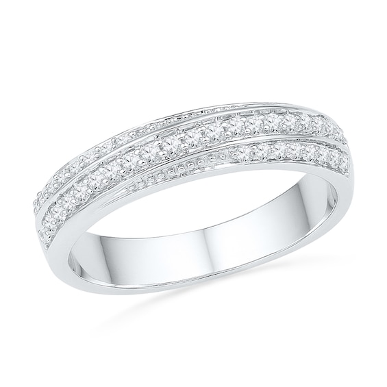 0.25 CT. T.W. Diamond Band in 10K White Gold