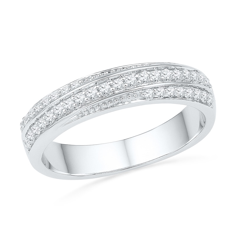 0.25 CT. T.W. Diamond Band in 10K White Gold|Peoples Jewellers