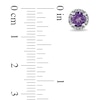 Thumbnail Image 2 of 5.0mm Amethyst and Diamond Accent Frame Stud Earrings in 10K White Gold