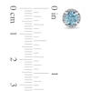 Thumbnail Image 1 of 5.0mm Blue Topaz and Diamond Accent Frame Stud Earrings in 10K White Gold