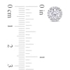 5.0mm Lab-Created White Sapphire and Diamond Accent Frame Stud Earrings in Sterling Silver