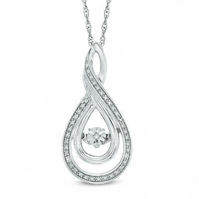 Unstoppable Love™ Diamond Accent Layered Infinity Pendant in Sterling Silver