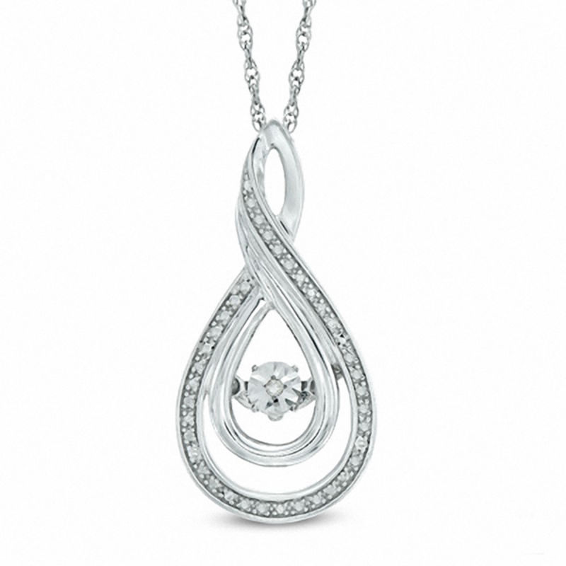Unstoppable Love™ Diamond Accent Layered Infinity Pendant in Sterling Silver|Peoples Jewellers