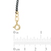 Sideways Cross Hematite Bracelet in 14K Gold - 7.25"