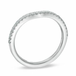 Vera Wang Love Collection 0.15 CT. T.W. Diamond Contour Wedding Band in 14K White Gold