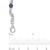 Thumbnail Image 1 of Amethyst and Diamond Accent Twist Bracelet in Sterling Silver - 7.25"