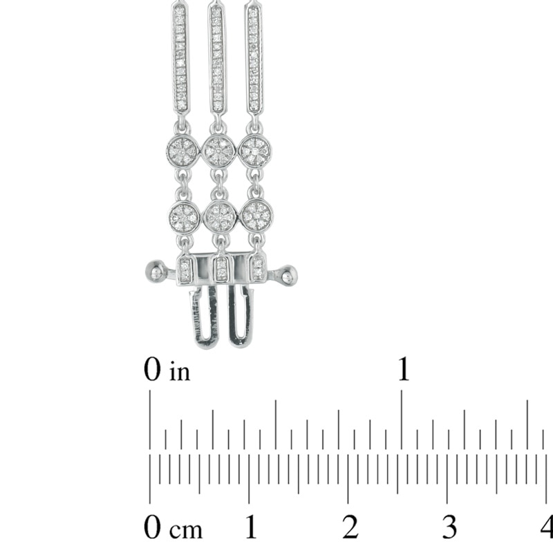 0.75 CT. T.W. Diamond Triple Row Art Deco-Inspired Bracelet in 10K White Gold|Peoples Jewellers