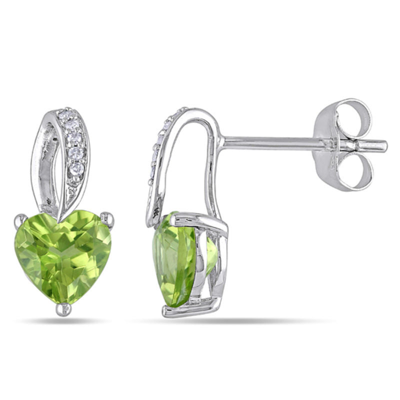 Peridot stud earrings sales white gold