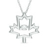 Unstoppable Love™ 0.10 CT. Certified Canadian Diamond Maple Leaf Pendant in 10K White Gold (I/I2)