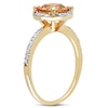 Thumbnail Image 1 of 7.0mm Citrine and 0.05 CT. T.W. Diamond Frame Ring in 10K Gold