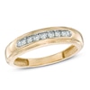 Men's 0.25 CT. T.W. Diamond Comfort Fit Anniversary Band in 10K Gold