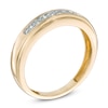 Men's 0.25 CT. T.W. Diamond Comfort Fit Anniversary Band in 10K Gold