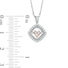 Thumbnail Image 1 of Unstoppable Love™ 0.20 CT. T.W. Diamond Tilted Square with Inner Heart Pendant in 10K Two-Tone Gold